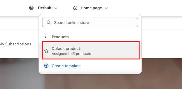 Product template