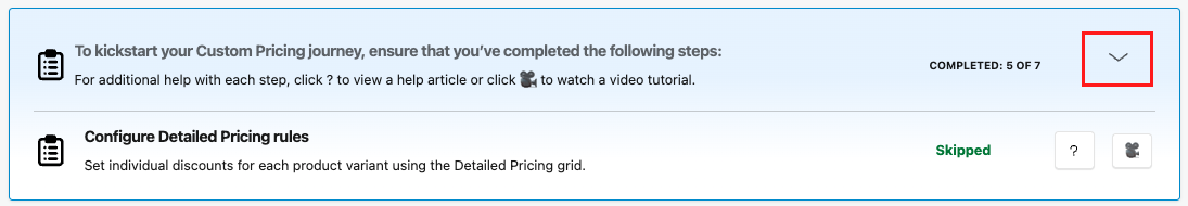 Dropdown arrow