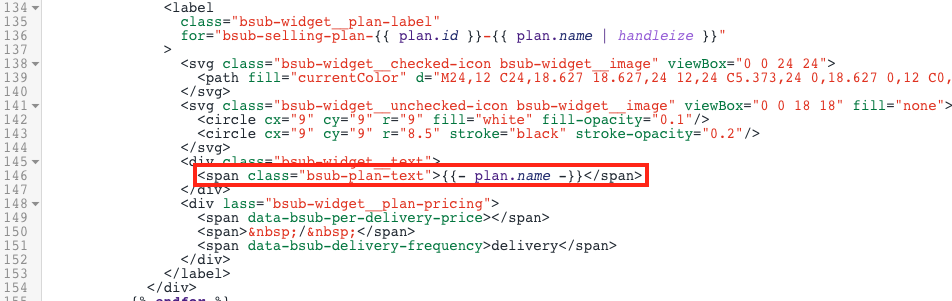 subscription frequency text code