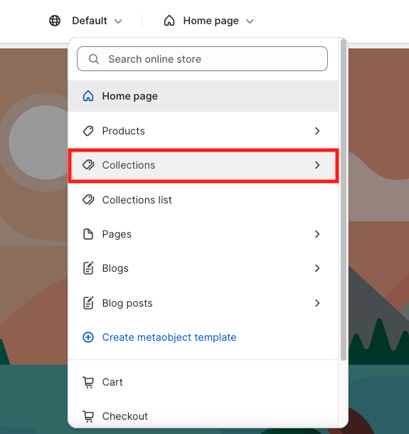 Select a collection template
