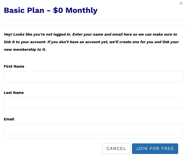 Signup Page