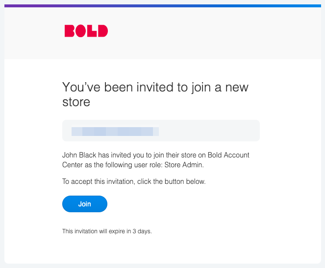 Email invitation