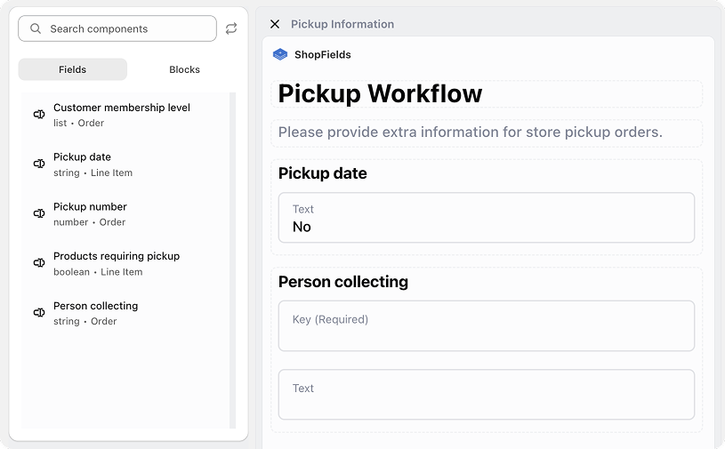 ShopFields POS screenshot showing custom fields on iPhone and iPad